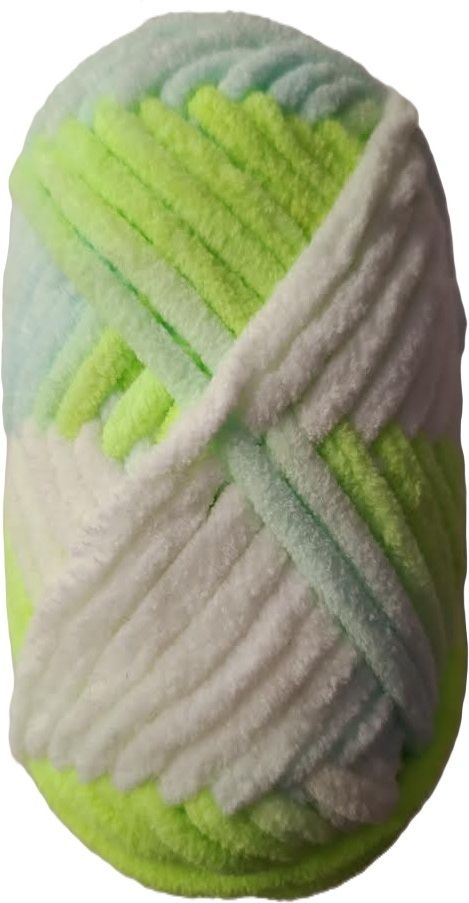 rudra Multi Green Velvet Knitting Yarn 200g Soft Wool for Crochet-picture-0