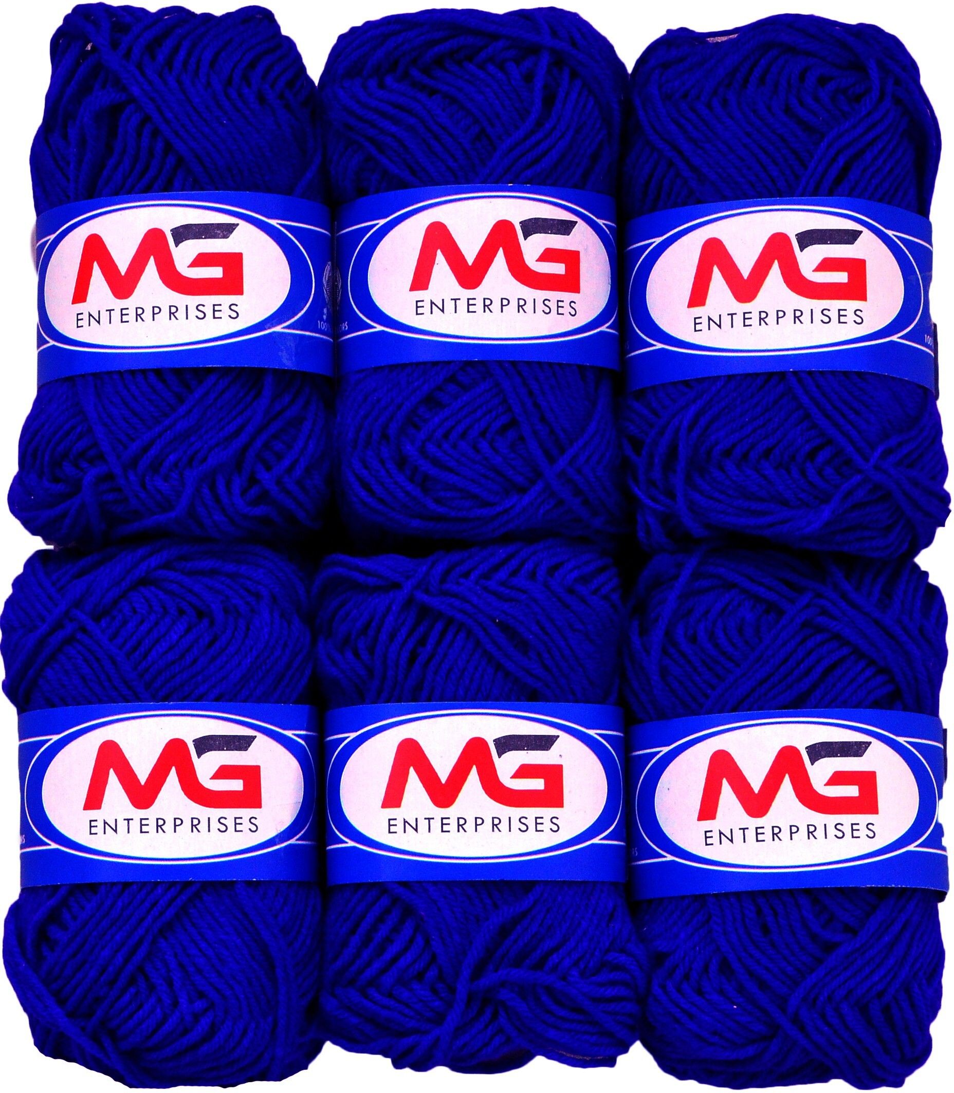 100% Acrylic Wool Royal Blue 6 Pc M.G - Art-DEB-image-11