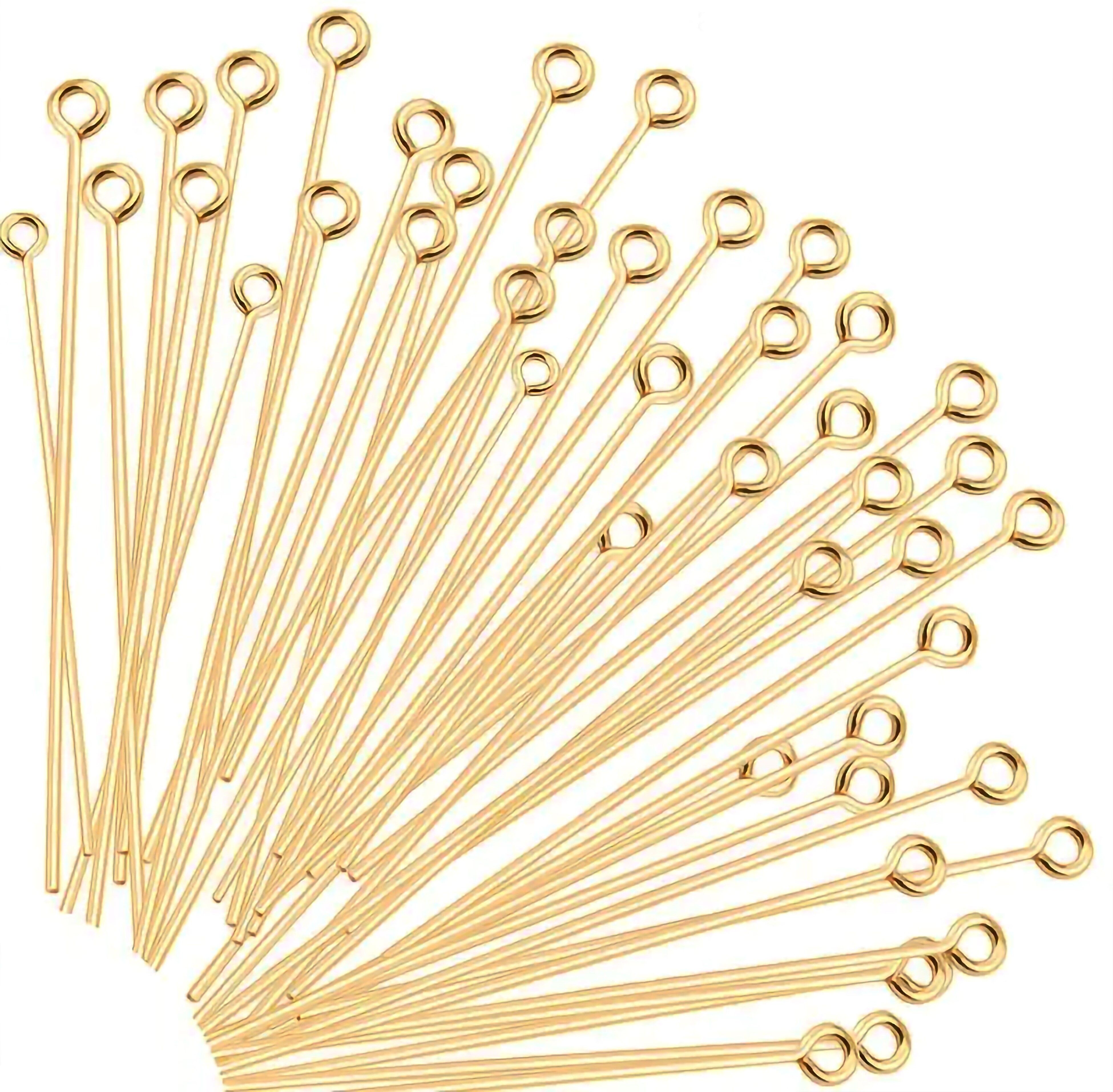 Gold Eye Pins 100pcs Brass Hooks for DIY Jewellery Making-image-20