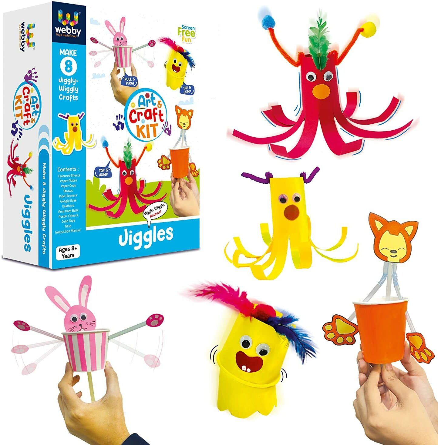 webby DIY Art and Craft Jiggles Activity Kit, Return Gift for Kids-picture-14