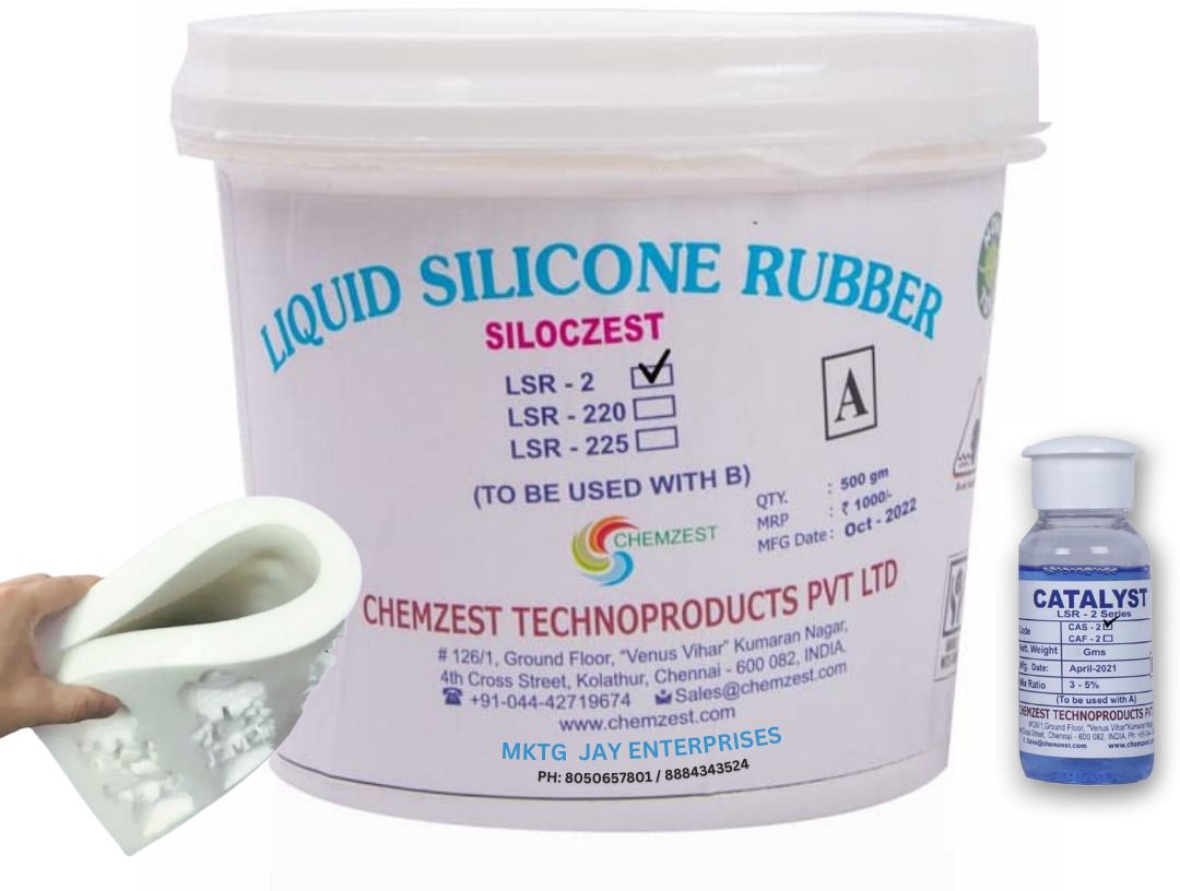 JAY ENTERPRISES LSR 2 Liquid Silicone Rubber 15 shore (Mold Making) 0.5 kg