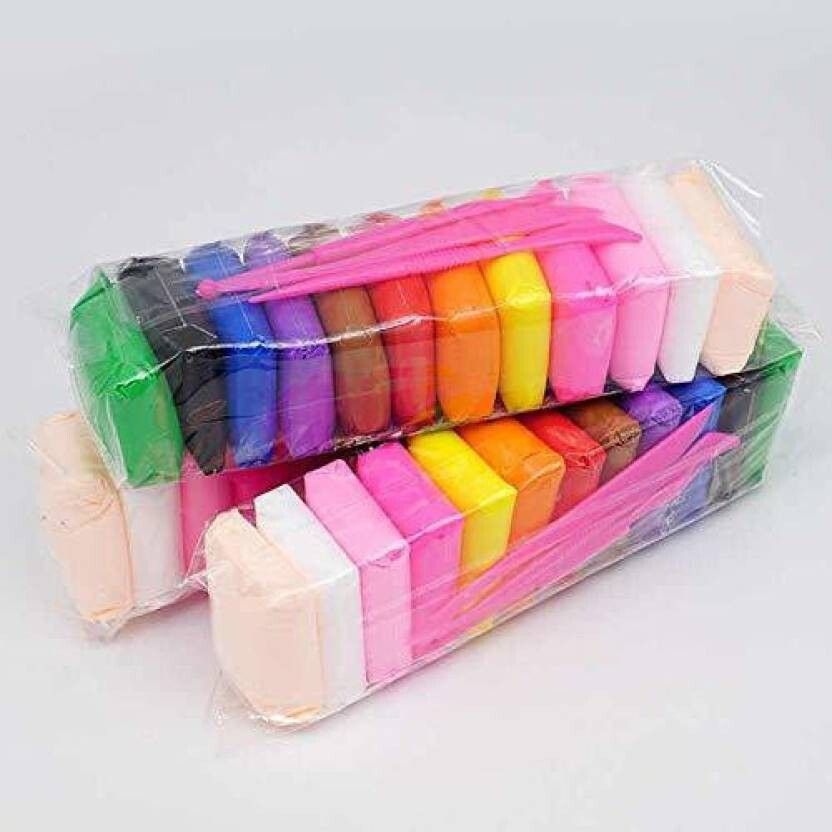 Bouncing Clay Slime Putty Ultra Soft with molds inside Set of 24 Multicolor Clay-image-44