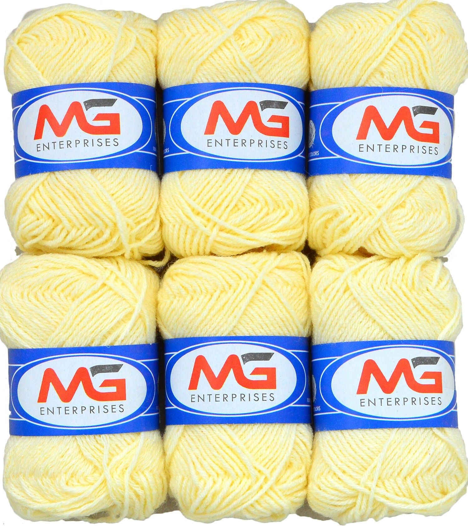 Wool Cream (6 pc) M.G Wool Ball Hand Knitting Wool/Art Craft Fingering Crochet Hook Yarn, Needle Knitting Yarn Thread Dyed-image-4