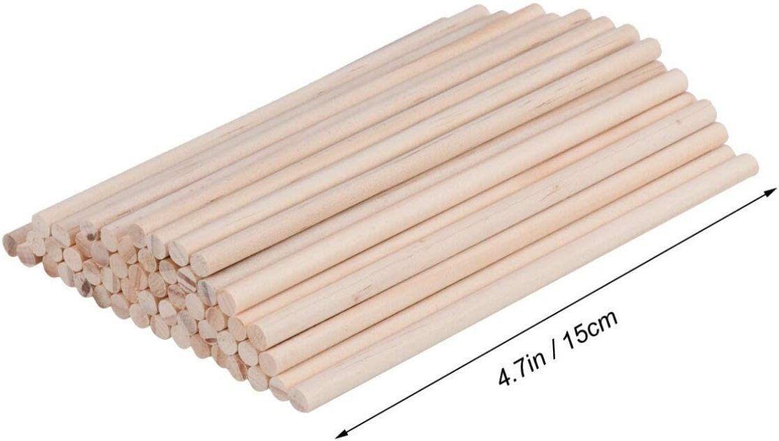 rudra Craft Present Round Wooden Dowel Rod Sticks for DIY Crafts Model Making 50 Pcs-picture-7