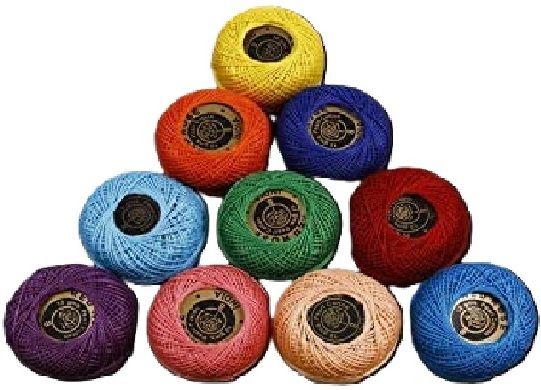 rudra Mercer Cotton Thread Yarn Pack of 10 for Crochet Knitting Craft Multi Color-picture-46