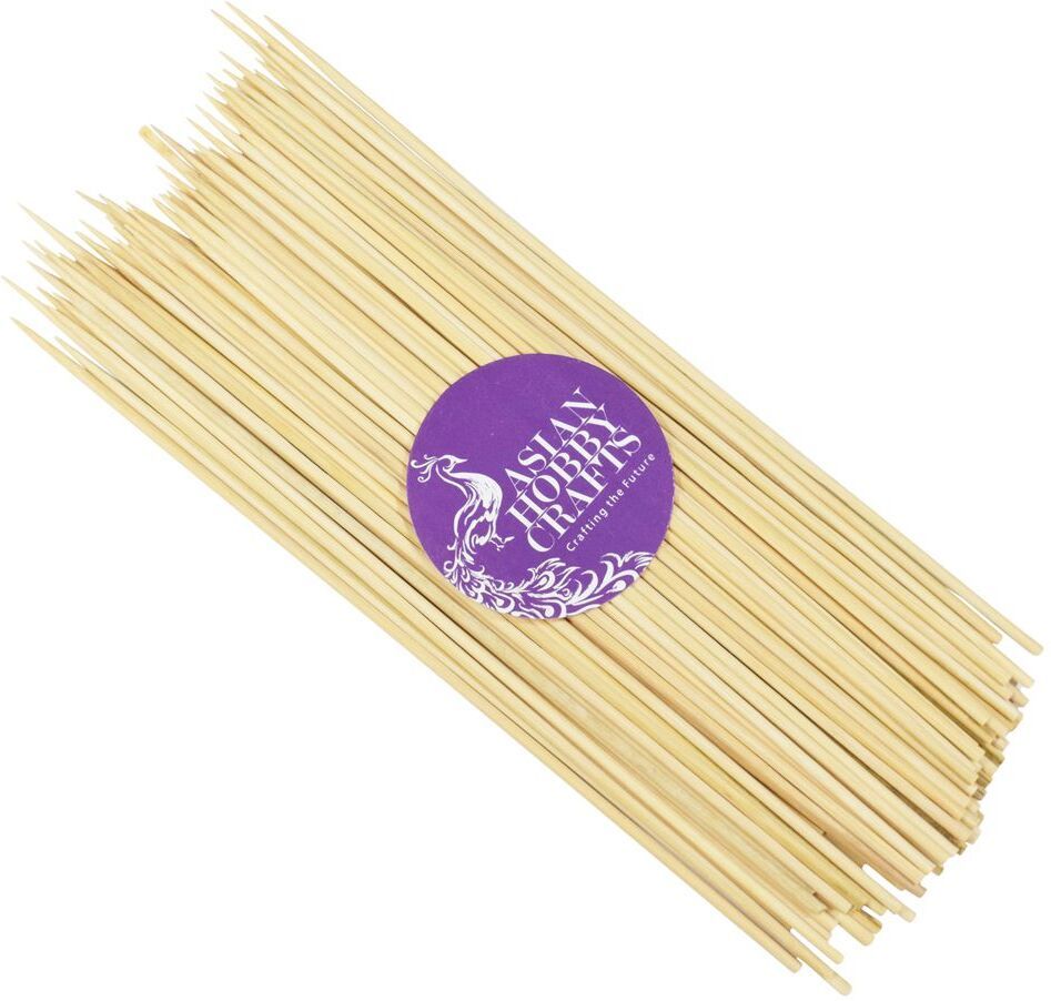 asian hobby crafts Satay Sticks Bamboo Skewers: 150 pcs Approx : Size : 10 inches-picture-20