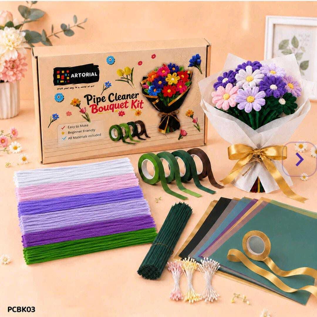 opaline DIY Handmade Flower Making Kit with Wrapping Paper-picture-31