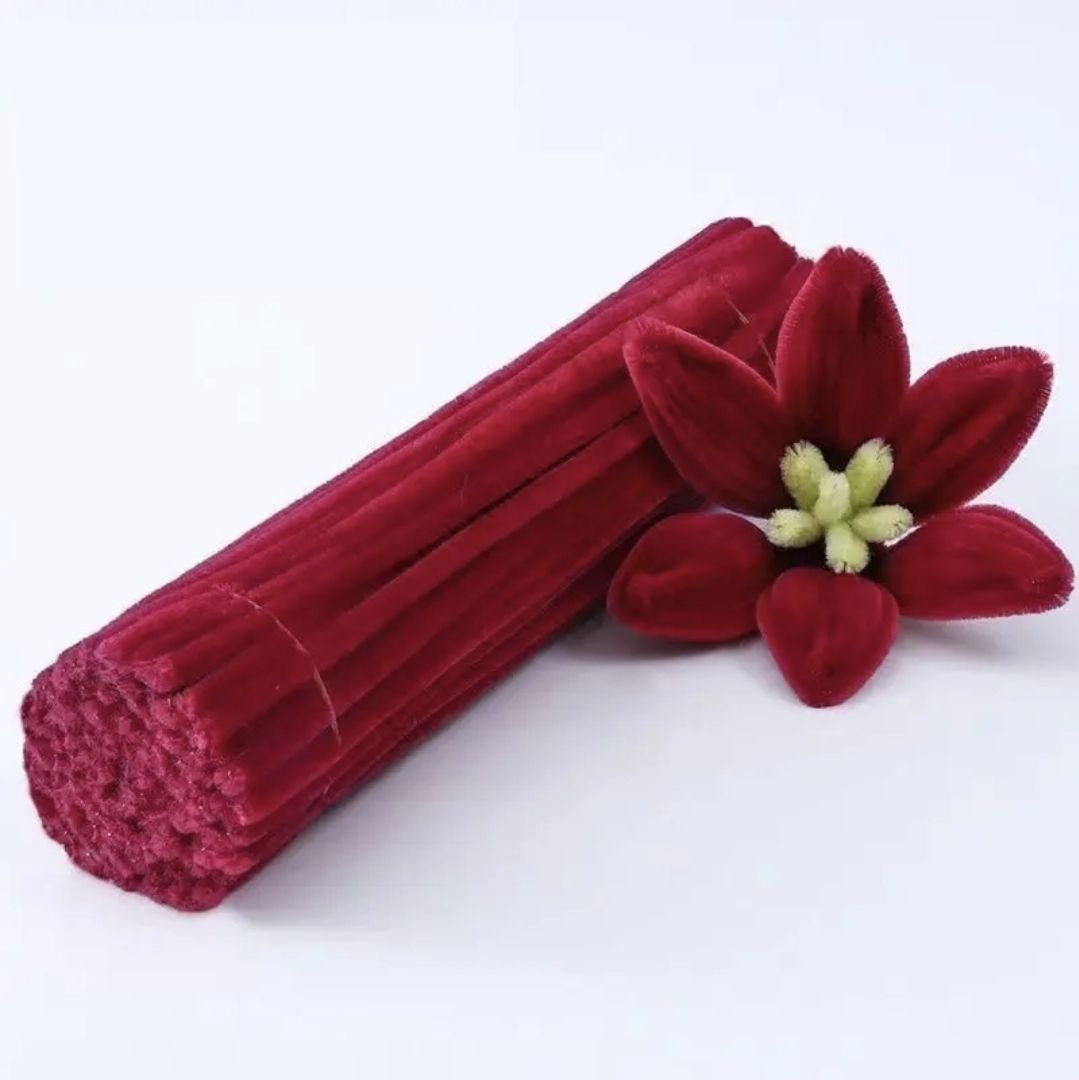 batricher 113 Pcs Chenille Stem Pipe Cleaners for Flower Making for Craft & Decorations-picture-12