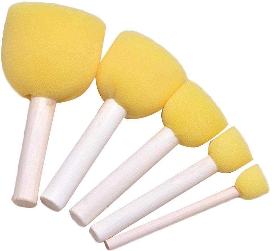 5Pcs Soft Yellow Craft Sponge | Multipurpose Painting Sponge for Art & DIY-A Painting Sponge Brush-image-9