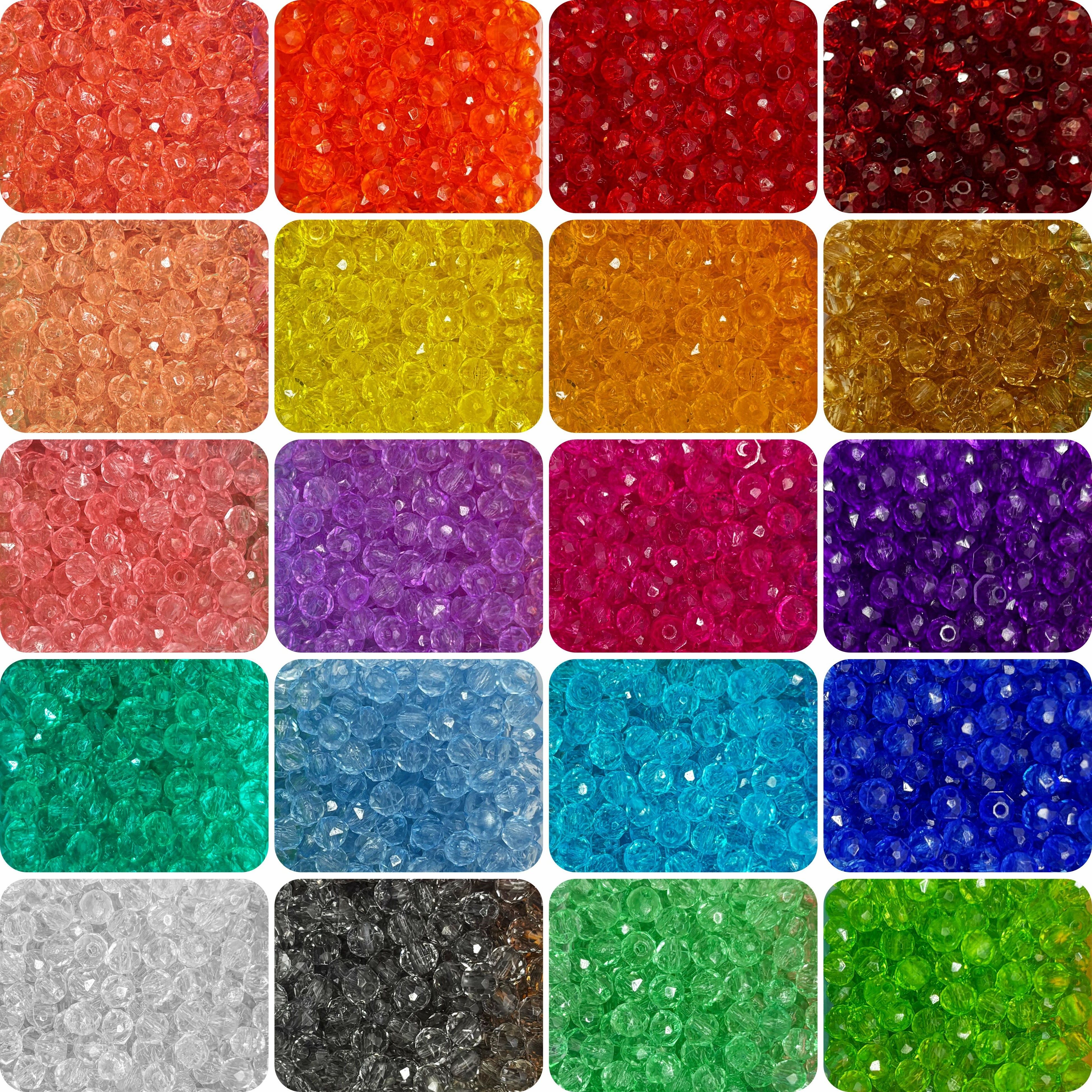 20 Colour Tyre Acrylic Bead Kit - Shining Faceted Rondelle Beads for DIY Craft-image-37