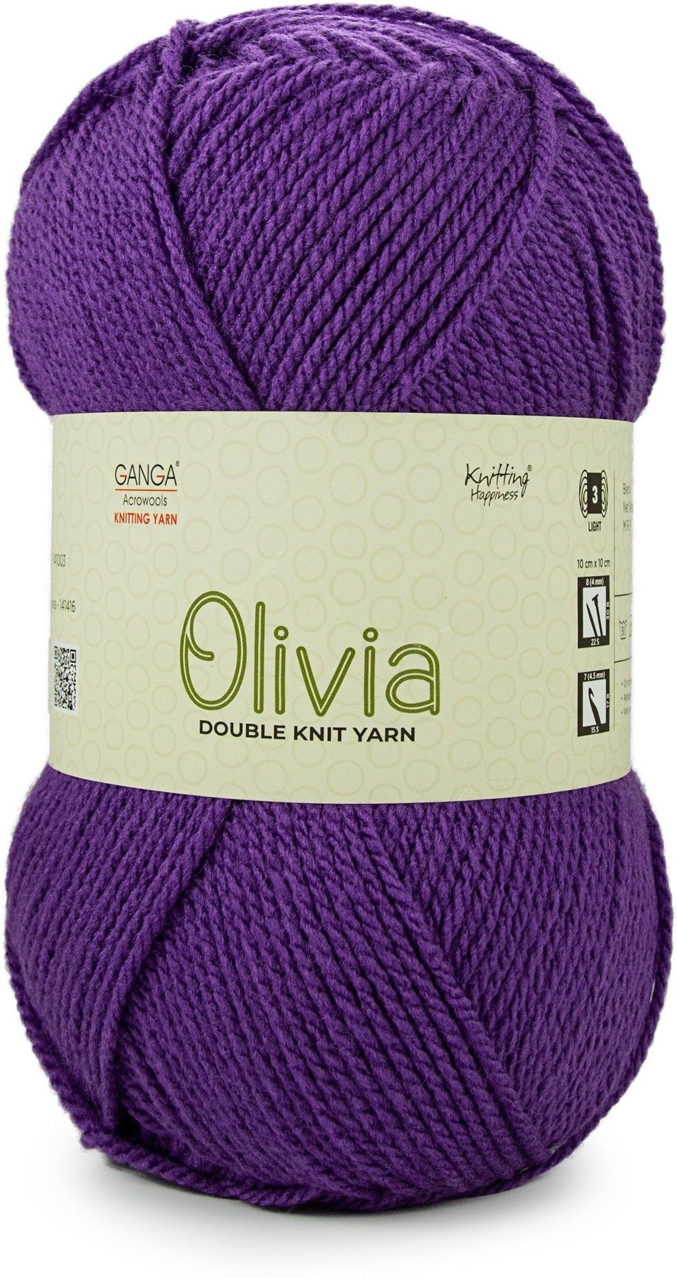 Olivia Hand Knitting and Crochet yarn (Purple Royal) (200gms)-image-22