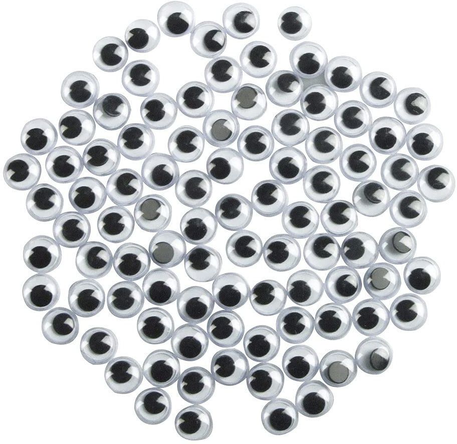 kraftmasters 7mm Funny Googly Eyes self Adhesive for handicrafts, 100 Pieces Wiggly Eyes-picture-14