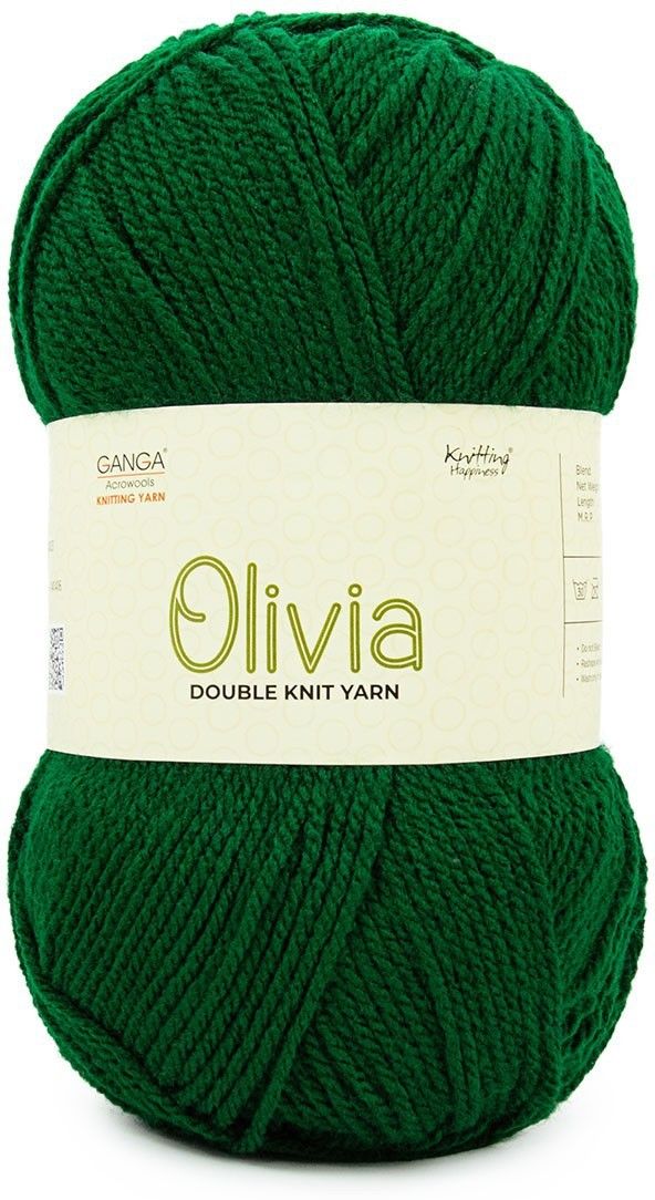 ganga Olivia Hand Knitting and Crochet yarn (Fennel Green) (200gms)-picture-25
