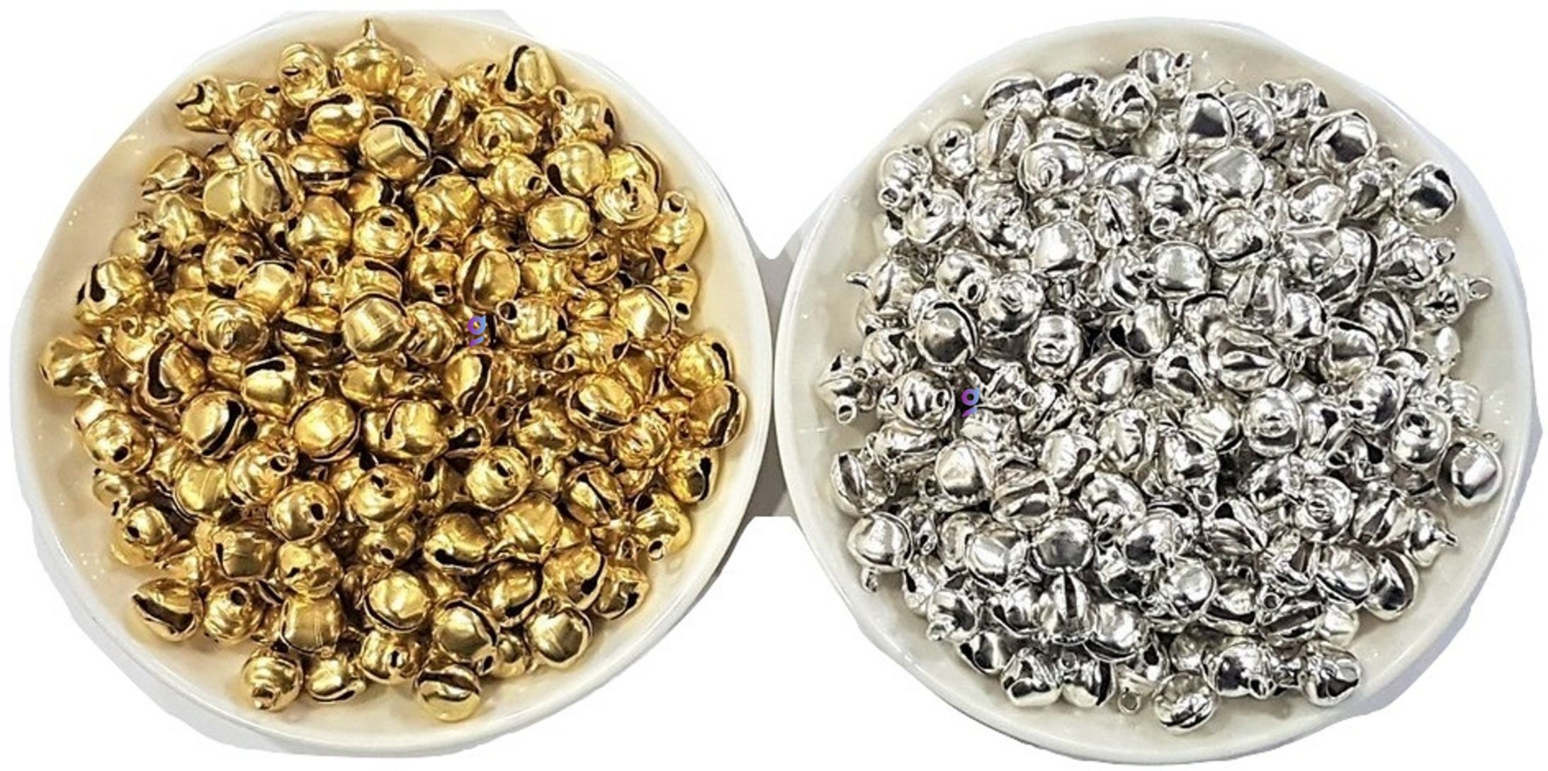 goonmala Ghungroo, Metal Bells for jewellary and craft making 6mm Silver-Gold 200 Pieces-picture-13