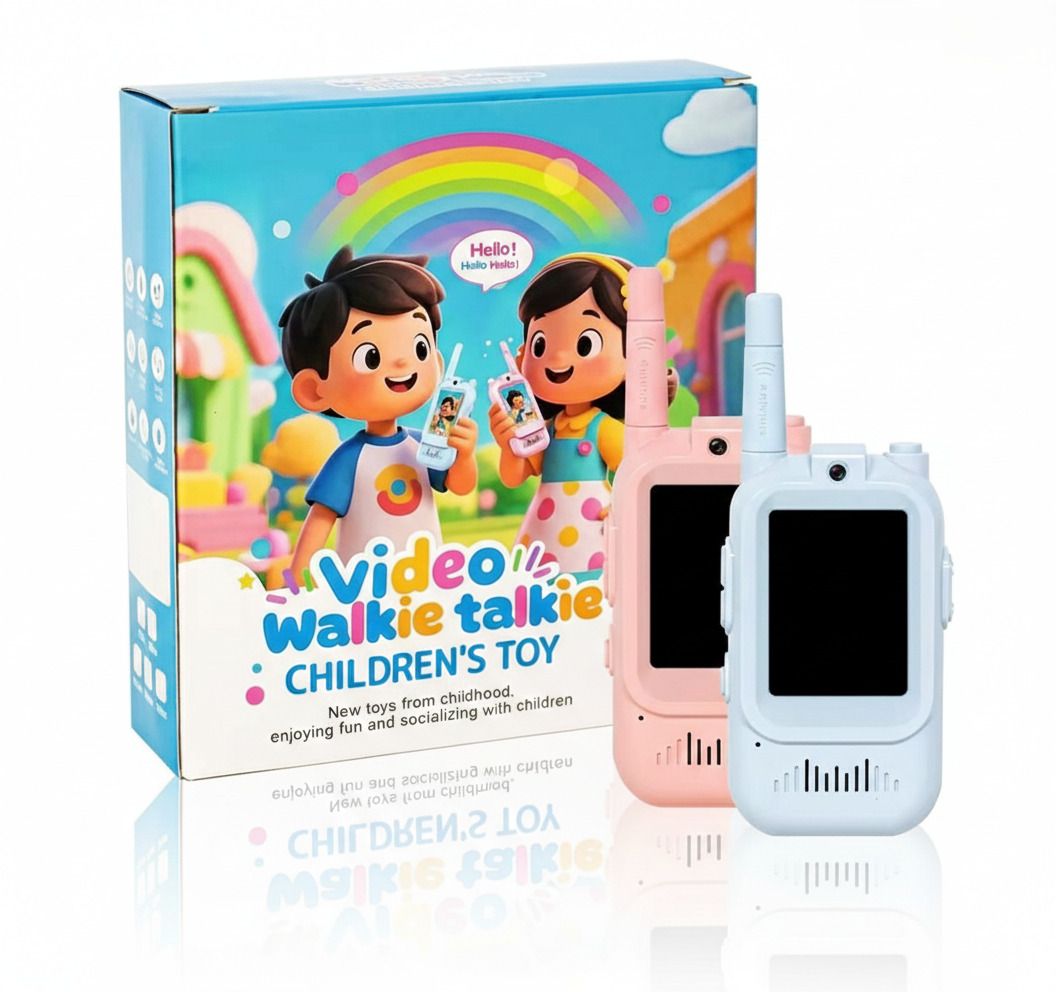 livora Mart by Kids Video Call Toy Pink Blue Cartoon Set of 2 Interactive Learning Toy-picture-22