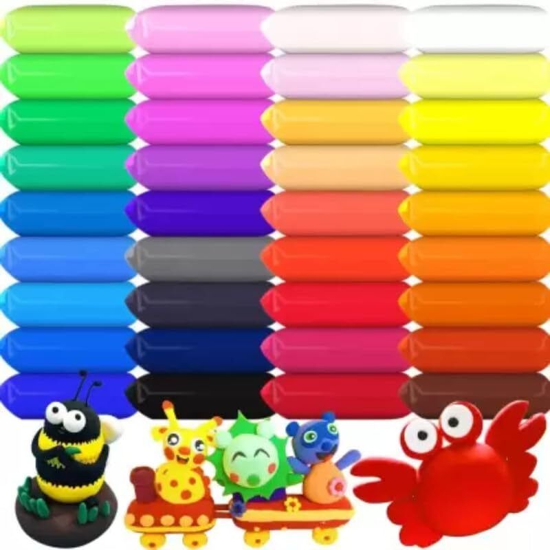 groovy dudz (Pack of 12) Air Dry Clay, Colorful Children Soft Clay-picture-3