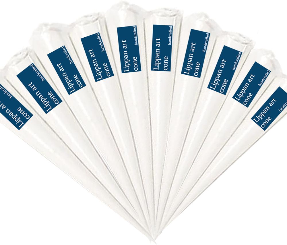 White Ceramic Cones 10 pieces ( Paste) for Arts & Crafts, Lippan Art-image-46