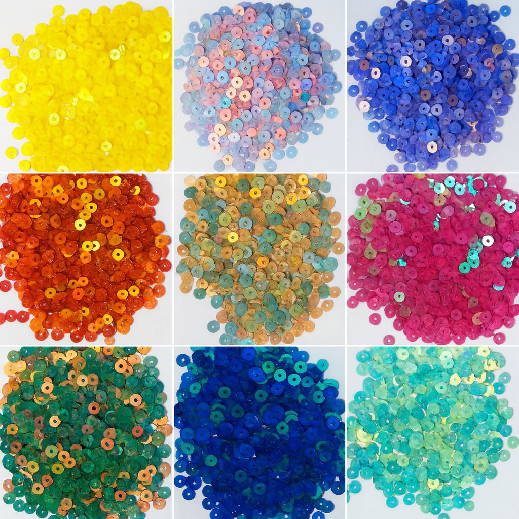 khusha creations MultiColor Sequins for Creative Artwork & Costume Designing (10g×9=90g in total)-picture-27