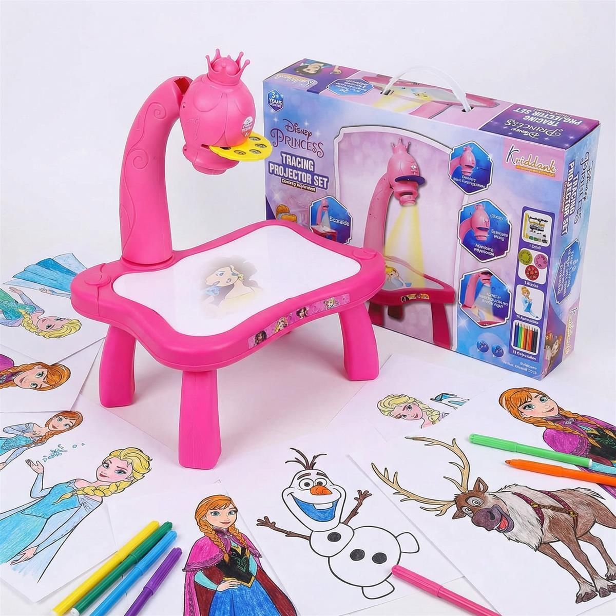 Princess Kids LED Tracing Projector Desk Set-image-1