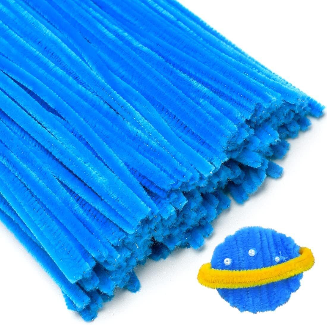 100pcs Medium Blue Pipe Cleaner Chenille Stems for Arts,Crafts and DIY-image-9