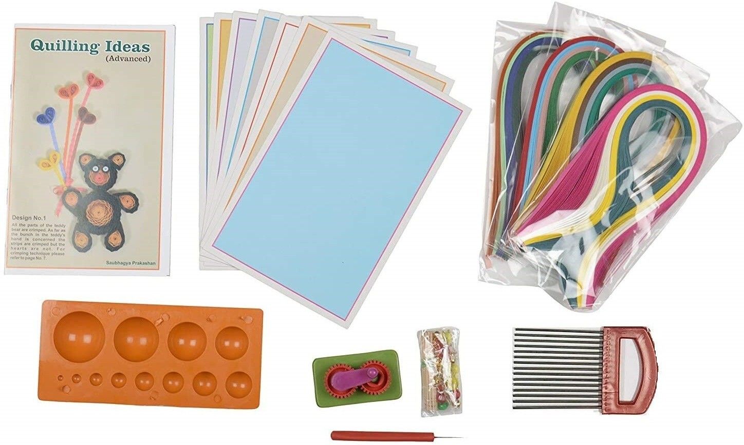 PAPER QUILLING ADVANCED BIG SET, QUILLING TOOL KIT ACCESSORIES SET FOR KIDS/ART AND CRAFT GIFT ITEM FOR CHILDRENS (MULTICOLOR)-image-21