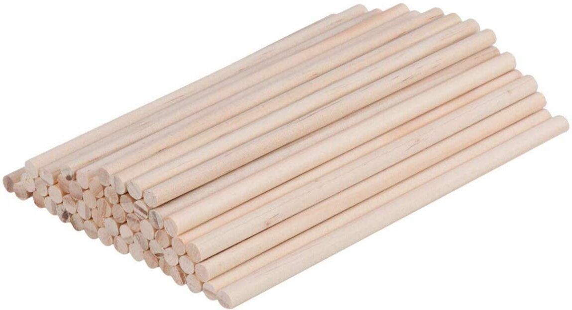 rudra Craft Present Round Wooden Dowel Rod Sticks for DIY Crafts Model Making 25 Pcs-picture-9