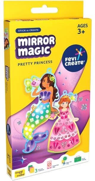 Stick-n-Create Mirror Magic Pretty Princess Kit Sparkly Stickers Travel Friendly-image-47