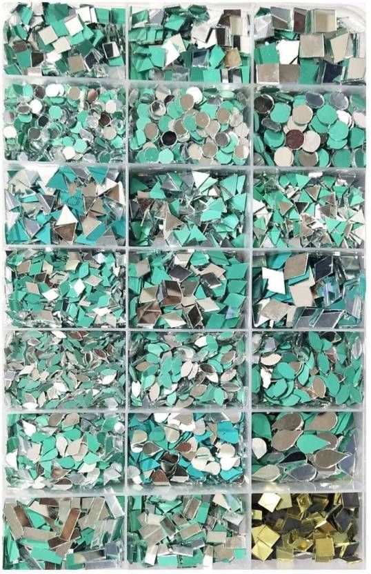 All Shape Mirror kit for Art Craft Works ( 2100 pcs 100 pcs Each Shape)-image-9