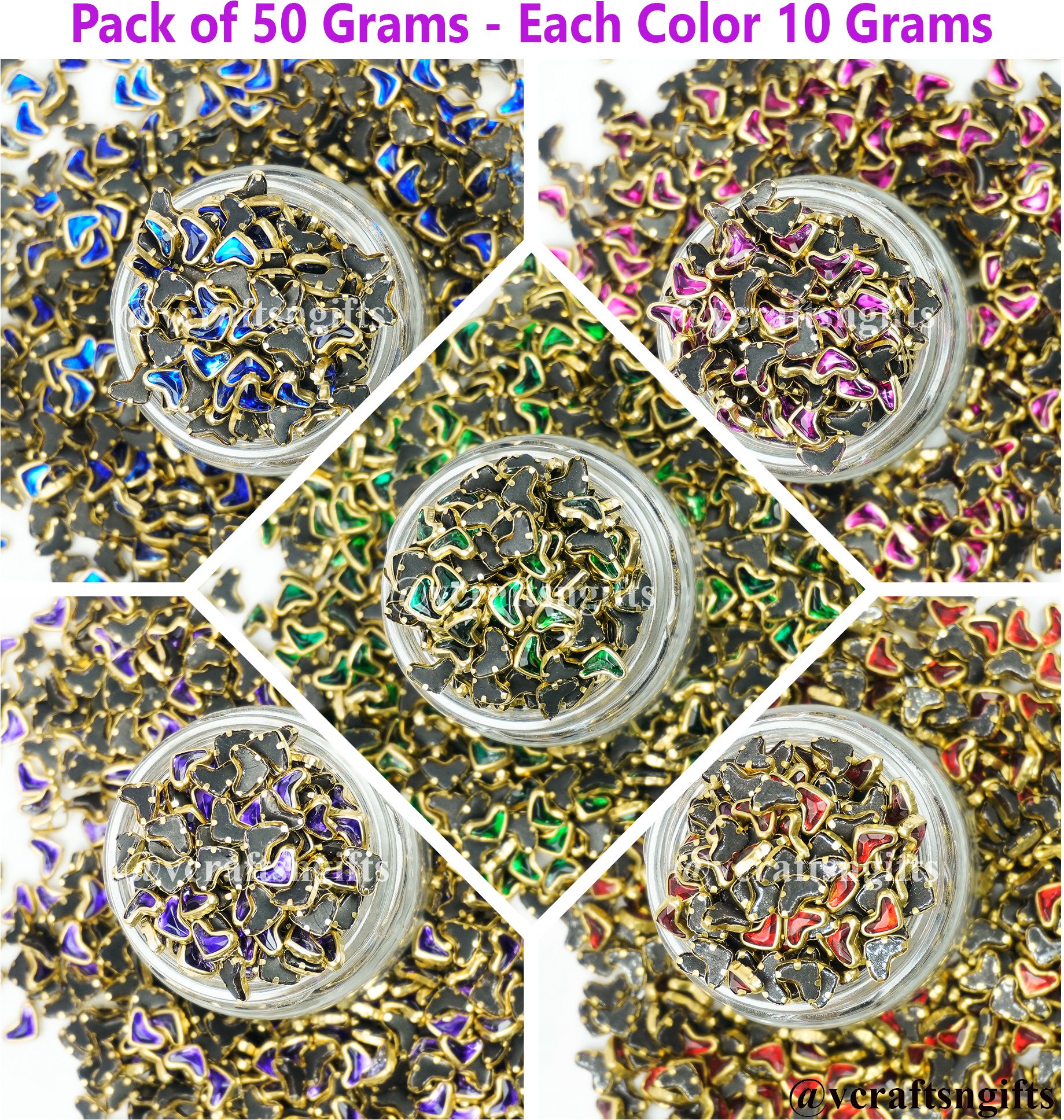 Heart Shape 5 Color Classic Combo | Each 10g-image-34