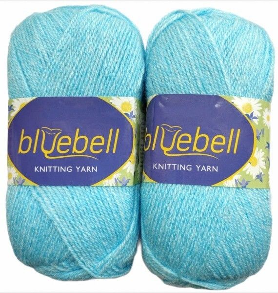 rcb Vardhman Bluebell Sky Blue 200 GM (1 Ball, 100 GM Each) Wool Ball Hand Knitting Wool/Art Craft Soft Fingering Crochet Hook Yarn, Needle Acrylic Knitting Yarn Thread Dyed Shade No-6-picture-18
