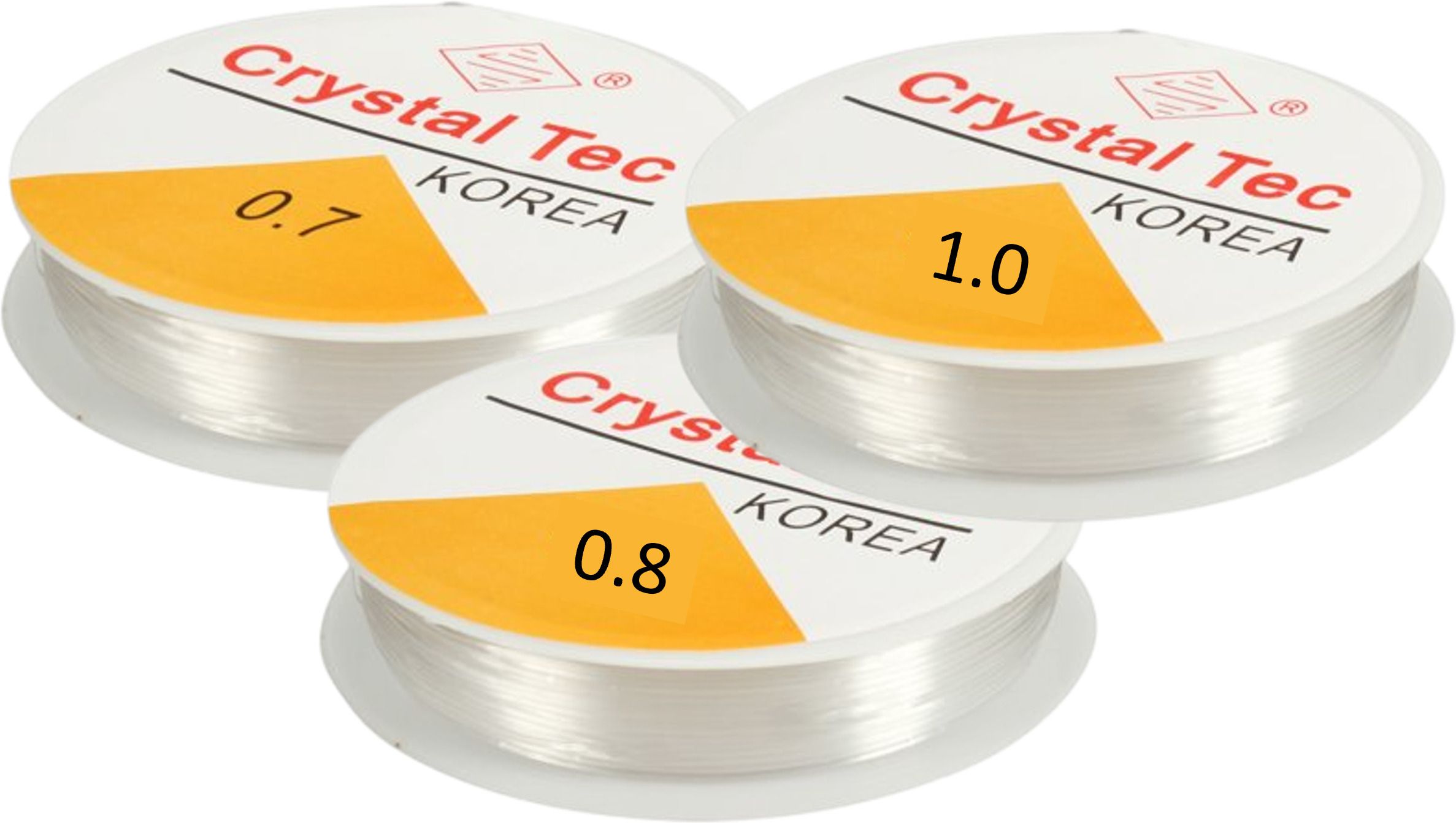 0.7, 0.8, 1.0 Elastic Rope Cord String for Bracelet / Jewellery Making (3 Rolls)