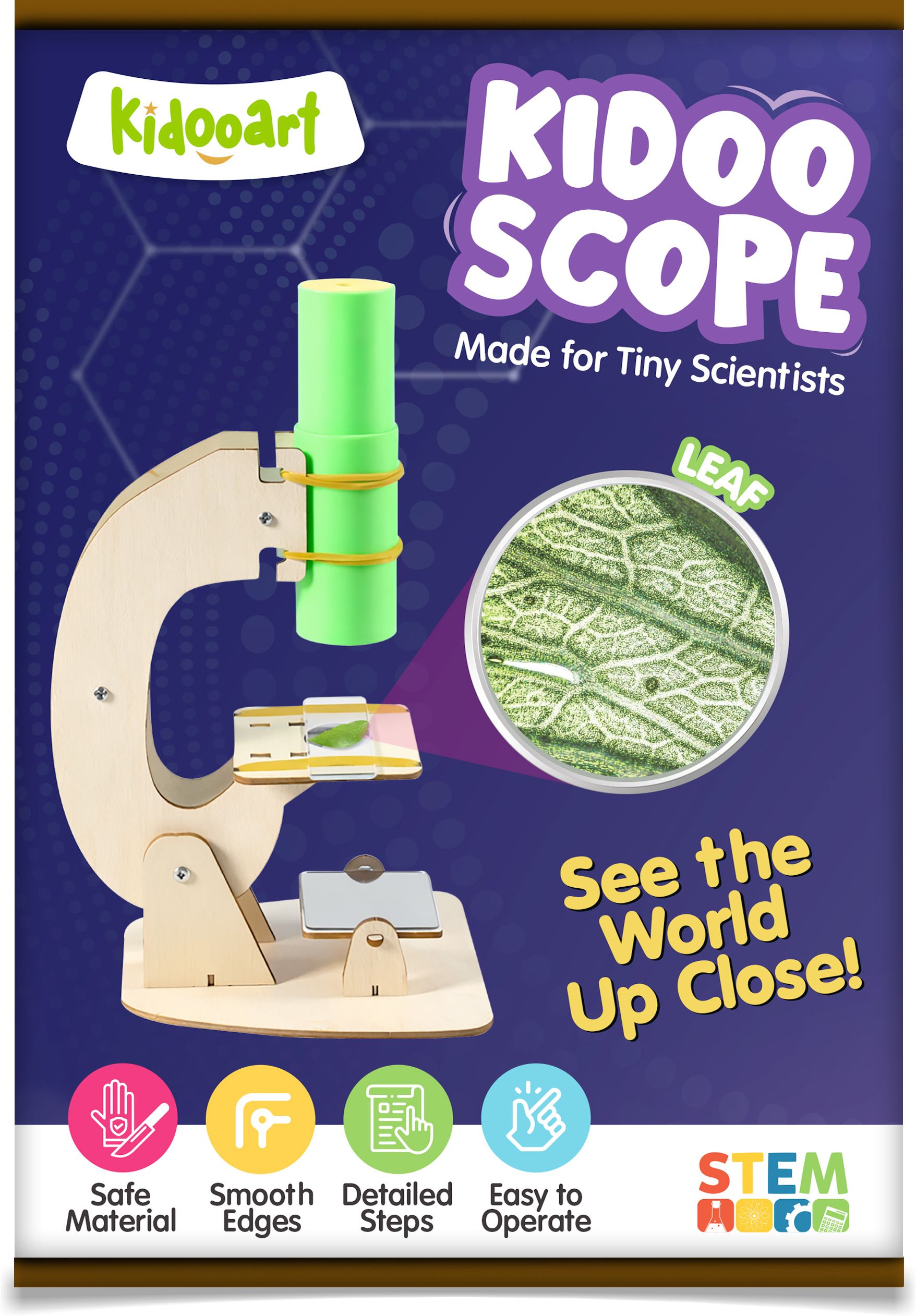 kidooart Kidooscope Wooden STEM Microscope | Educational Science Toy-picture-48