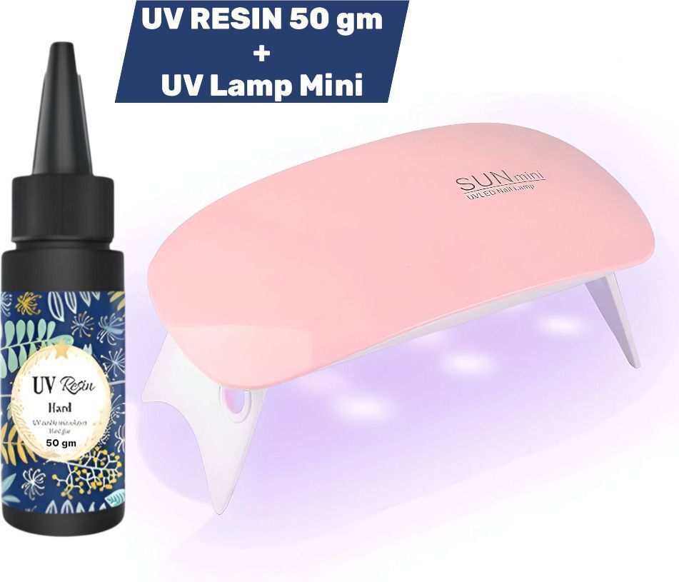 Sun Mini Lamp & 50g UV Resin Hard Clear Glossy Finish for Artists & Professional-image-16