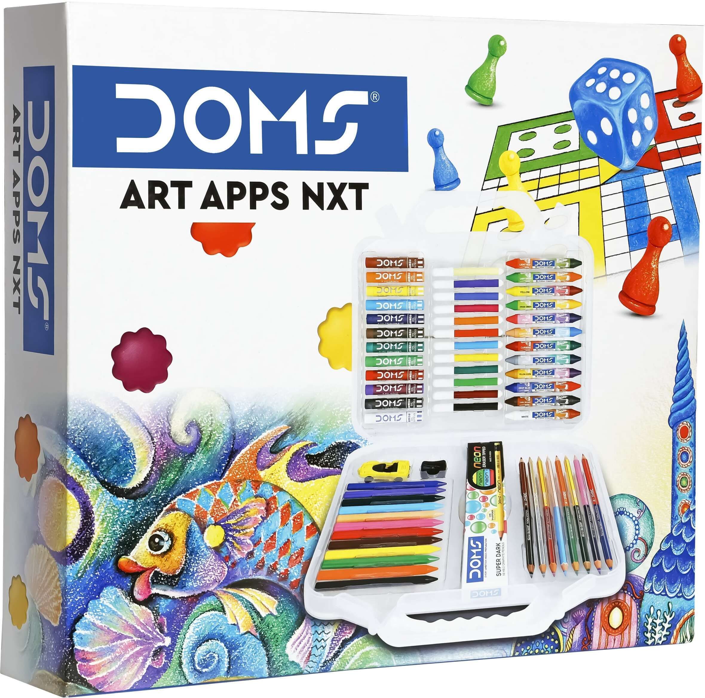 doms Art Apps Nxt Kit With Plastic Carry Case | Perfect Value Pack For School Kids-picture-33