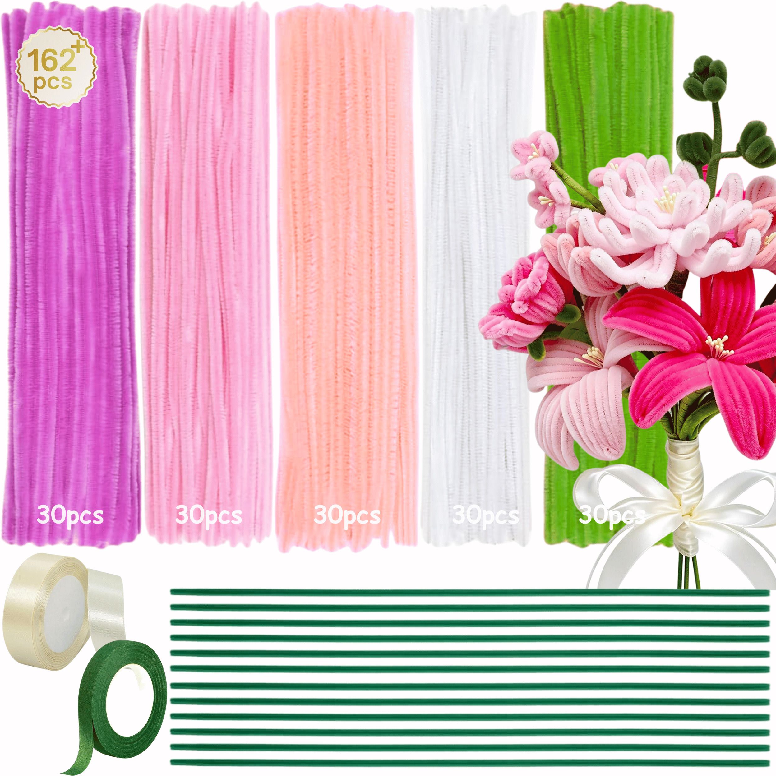 150Pcs Pipe Cleaner Craft Kit for DIY Flower Making-image-5