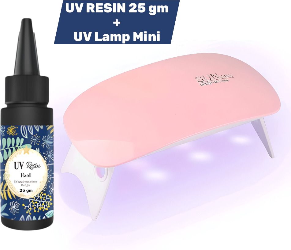 Sun Mini Lamp & 25g UV Resin Hard Clear Glossy Finish for Artists & Professional-image-17