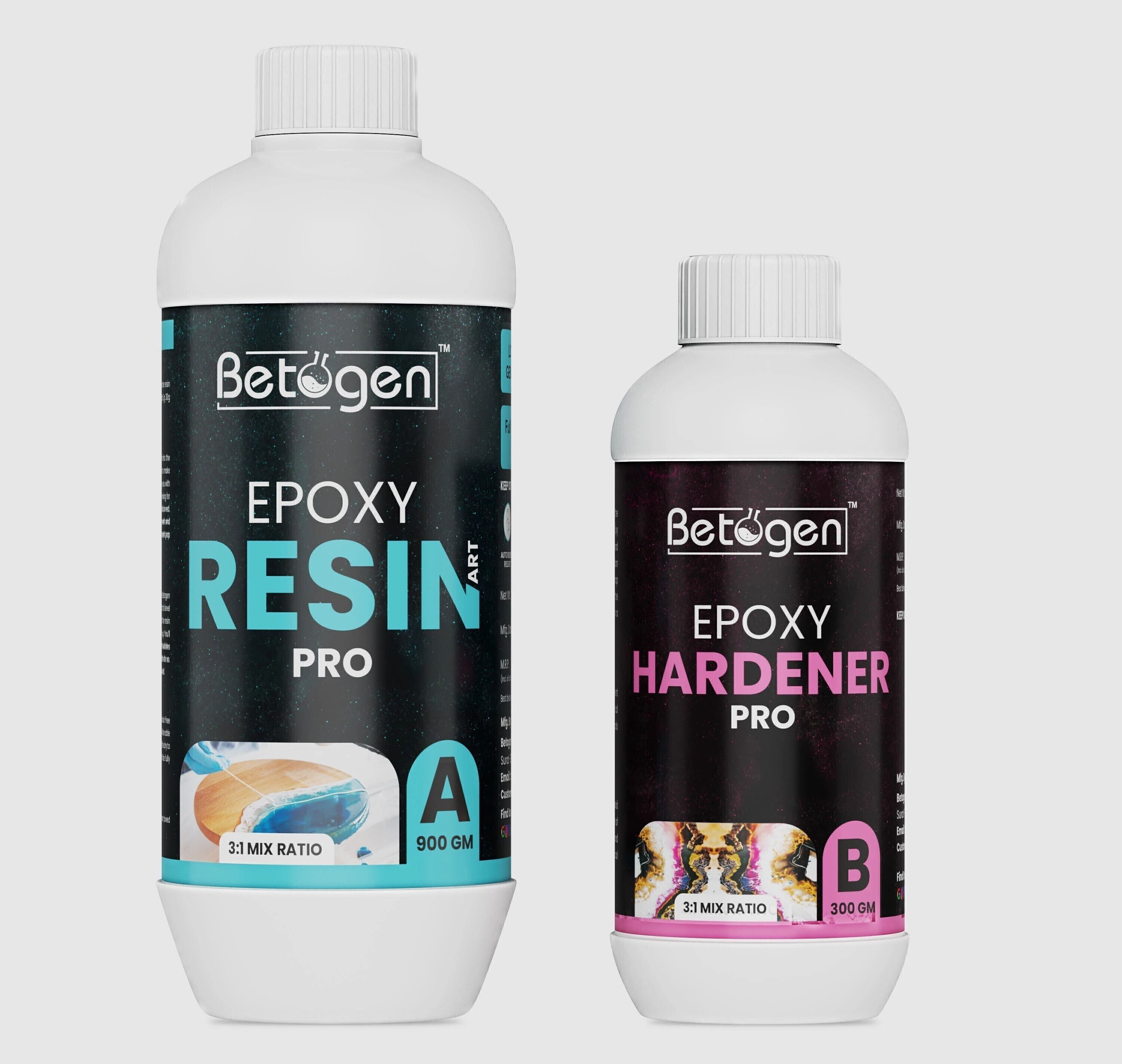 betogen Epoxy Resin 3:1 Ratio Resin And Hardener 1200gm, Set For Art And Craft-picture-26