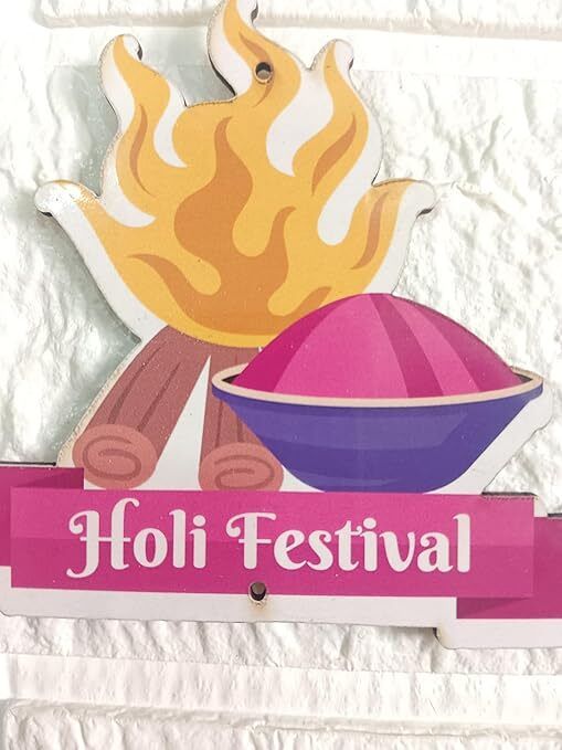 Holi Festival Bonfire and Gulal Hanging Decoration Pack of 2 (RM-HM09) Cardboard Cut-outs-image-49