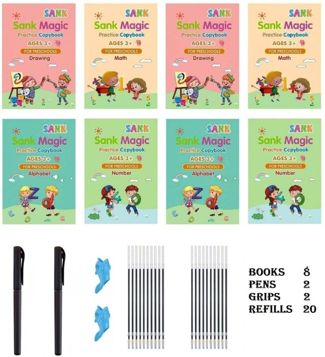 sirteriq Magic Practice Copybook Number Tracing Book for Drawing Alphabet Numbers & Math-picture-12