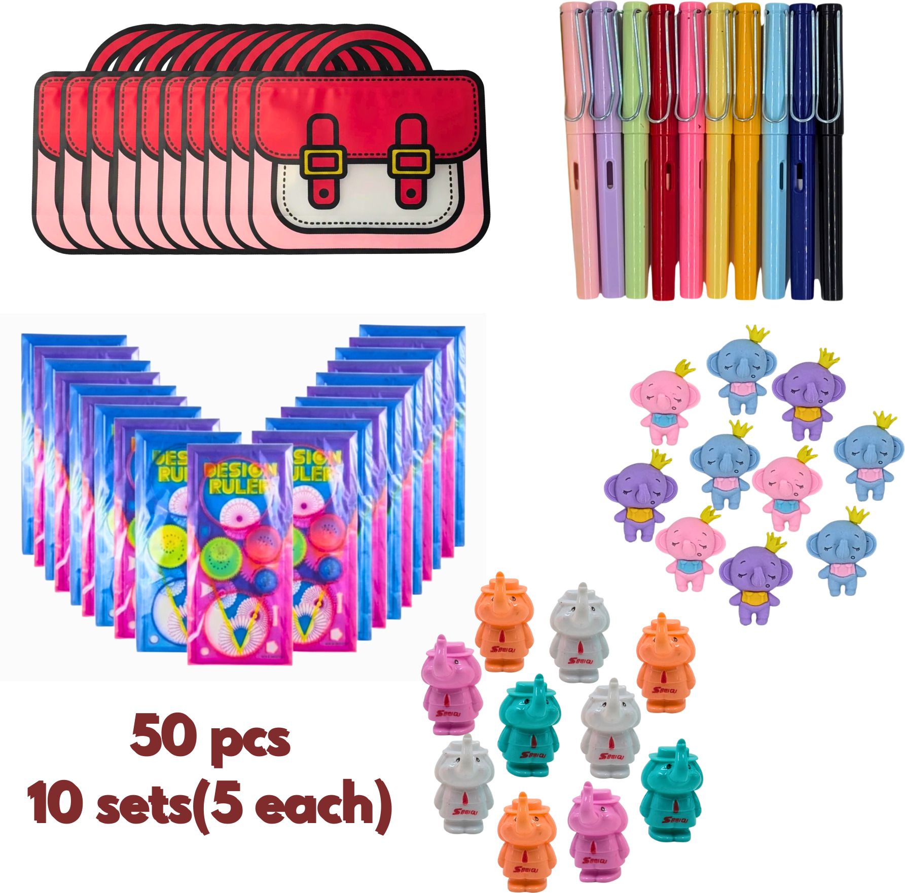 50 Pcs Return Gifts-10 sets - 5 gifts in each set - Combo Return gift for kids-image-47