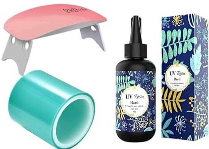 peacora UV Resin Jewellery Making Combo Kit, UV Resin(25g), UV Curing Light, UV Tape-picture-18