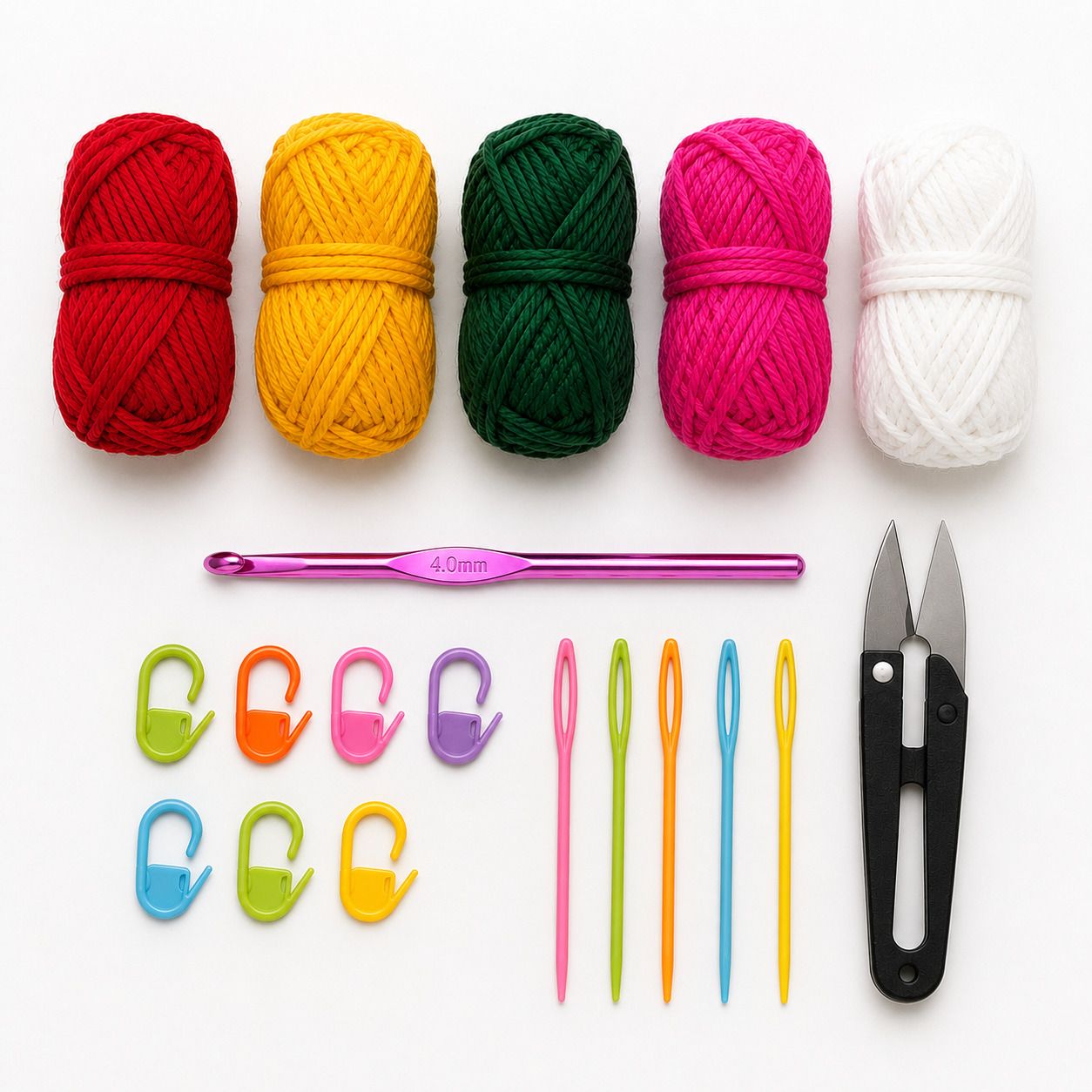 akaar Basic Crochet Kit for Beginners I Yarn, Hook, Needles, Stitch Markers, Cutter-picture-31