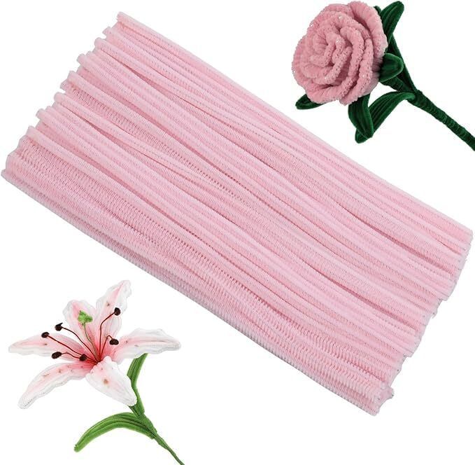 Pipe Cleaners 100 Pcs,Bendable Chenille Stems, Fuzzy Sticks for DIY Craft-image-37