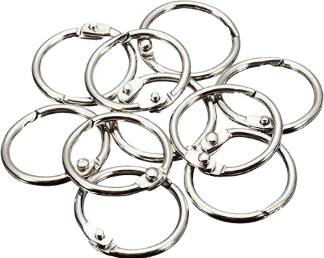 rino 25mm Steel Binder Rings Silver Loose Leaf Book Rings (Pack of 20) Manual Ring Binder-picture-45