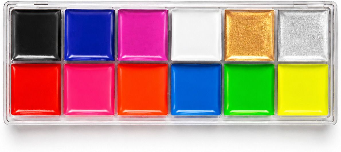 12 Color Face & Body Paint Palette | Washable Water-Based Paint Kit-image-40