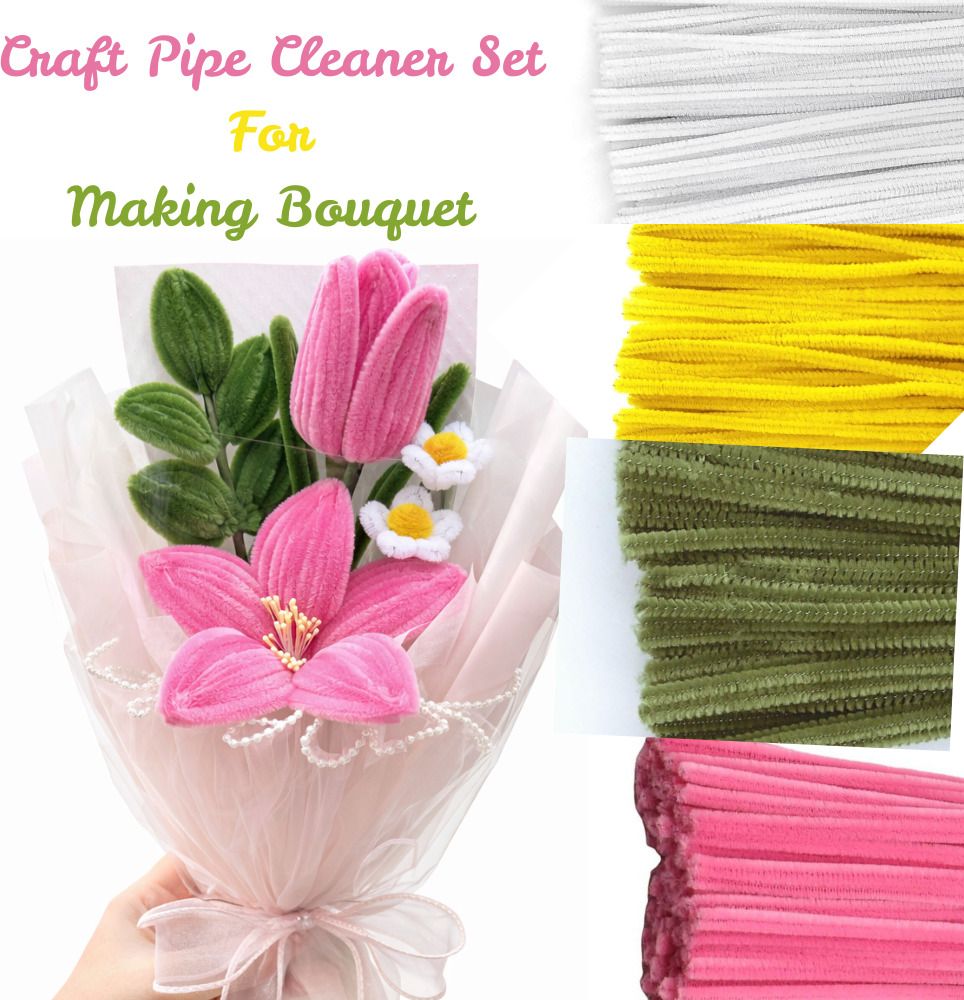 100pcs of 4Color Pipe Cleaners for Craft, School Projects and Decoration-image-23