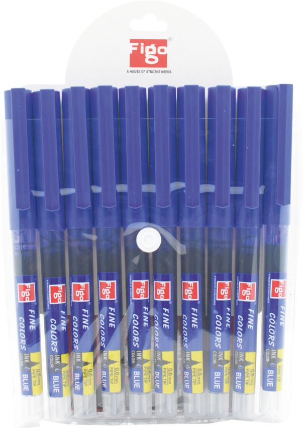figo Fine Roller Pen | 0.6mm Pipe Tip | Comfortable Grip Fine Pen-picture-20