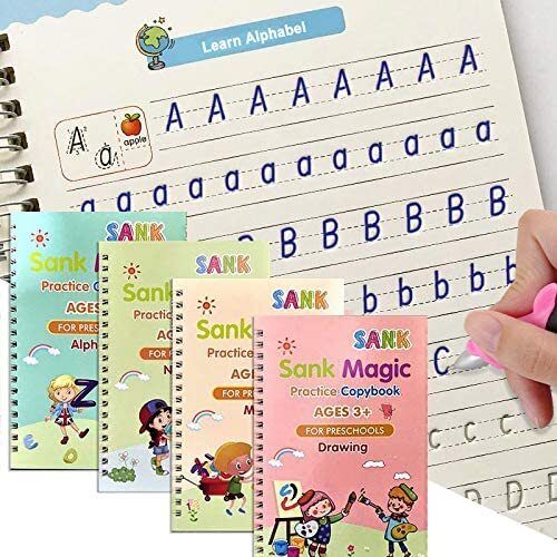 Magic Practice Copybook (4 BOOK+10 REFILL+1 pen+1 grip) for kids (Multicolor)-image-34