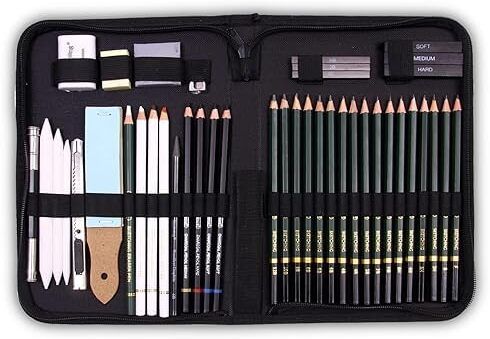 dimoris 42 Pcs Professional Sketching & Drawing Pencil Set Graphite Art Kit-picture-11