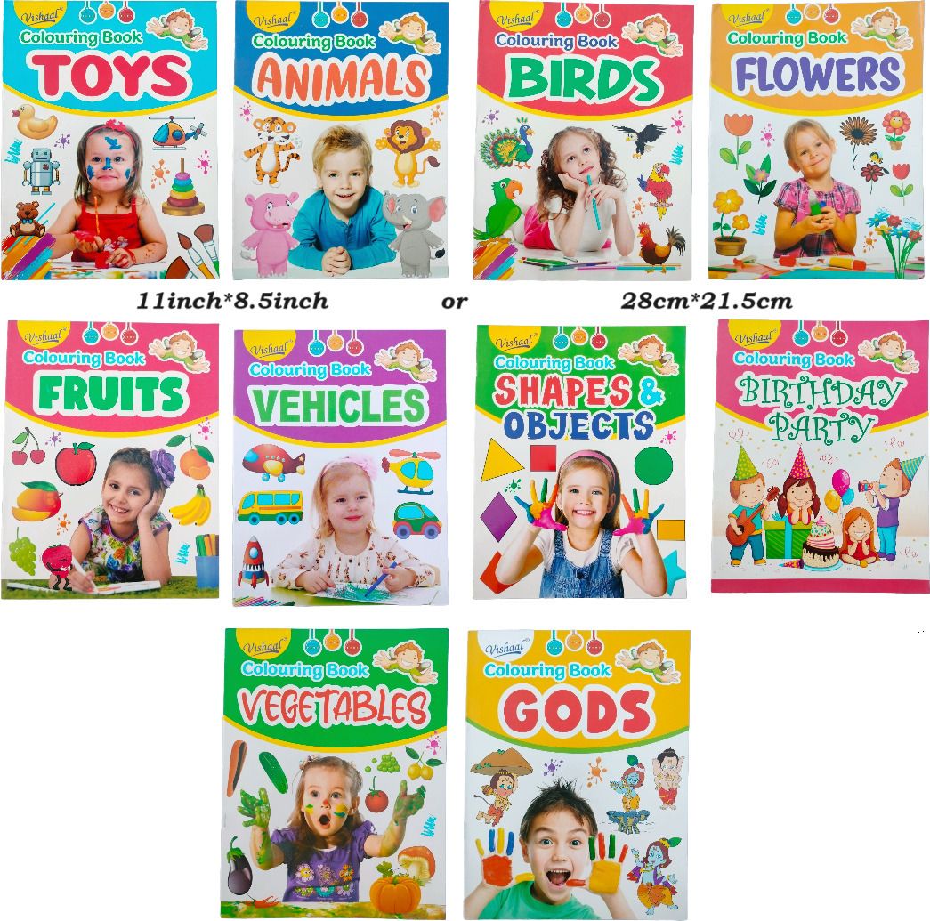 vishal trend Colouring Book A4 Set of 10-picture-41